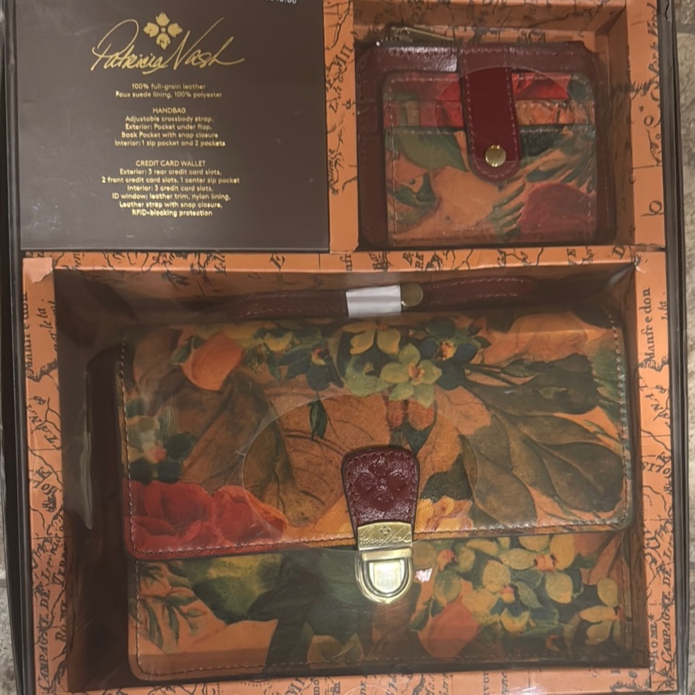 Patricia Nash purse and Card Holder Set